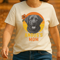 Load image into Gallery viewer, Personalized Dog Mom Shirt – Custom Pet Photo &amp; Name Tee with Live Preview
