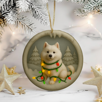 Load image into Gallery viewer, Personalized Samoyed Christmas 3D Clay-Style Dog Keepsake