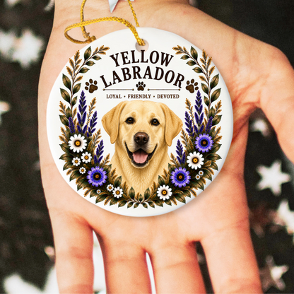 Yellow Lab Ornament, Labrador Retriever Lover Gift, Yellow Lab Mom Gift, Dog Breed Keepsake
