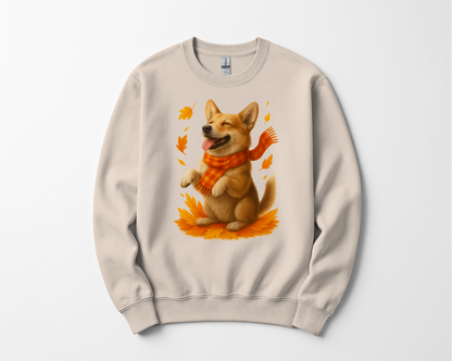 Corgi Autumn Sweatshirt, Dog Lover Fall Apparel, Cozy Pet Sweater, Cute Corgi Shirt Gift, Autumn Dog Fashion