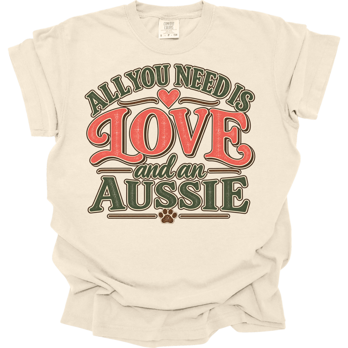 Australian Shepherd Shirt, Aussie Mom Gift, All You Need Is Love Dog Tee