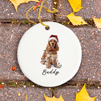 Load image into Gallery viewer, Cocker Spaniel Christmas Ornament, Personalized Dog Ornament
