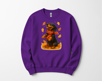 Load image into Gallery viewer, Dachshund Fall Shirt, Cute Dog Sweater, Autumn Dog Lovers Gift, Fall Sweatshirt with Dog, Cozy Fall Dog Shirt, Dog in Leaves, Gift For Dog Moms
