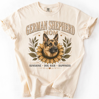 German Shepherd Mom Sunflower Shirt