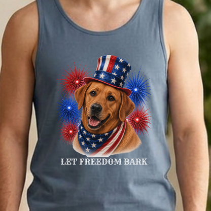 Patriotic Fox Red Lab Tank Top