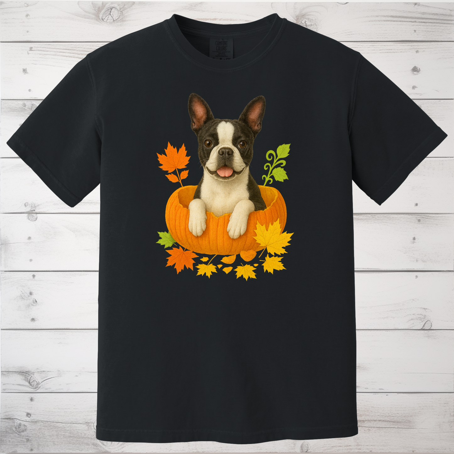 Boston Terrier Pumpkin Shirt