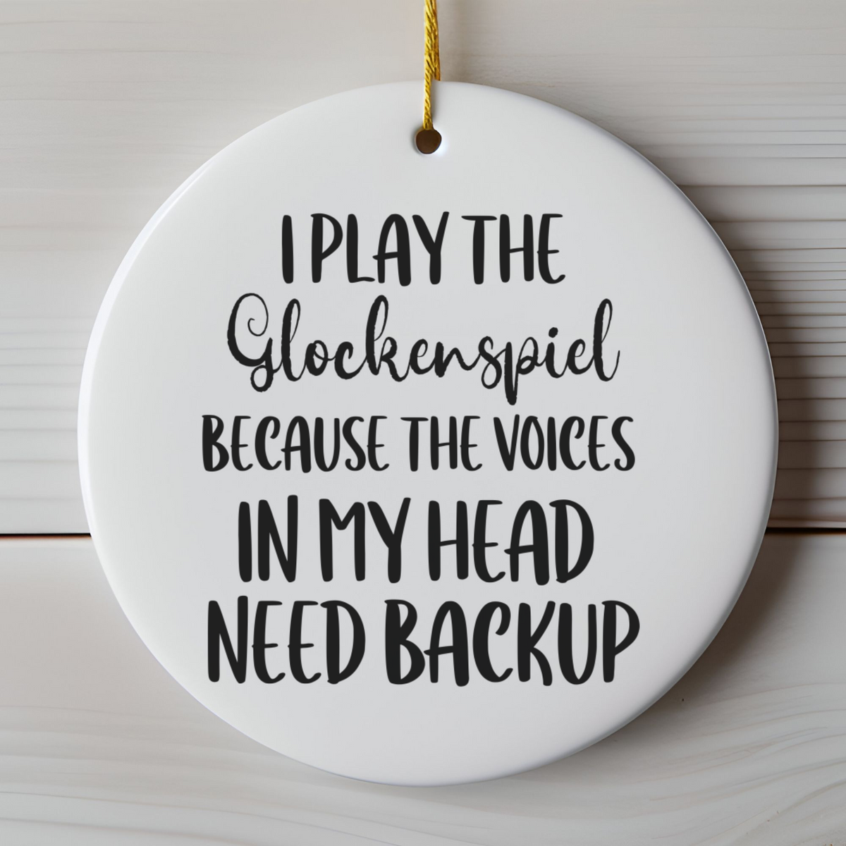Glockenspiel Ornament, Ceramic Musician Gift