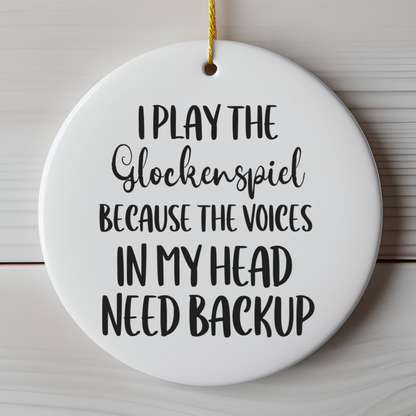 Glockenspiel Ornament, Ceramic Musician Gift