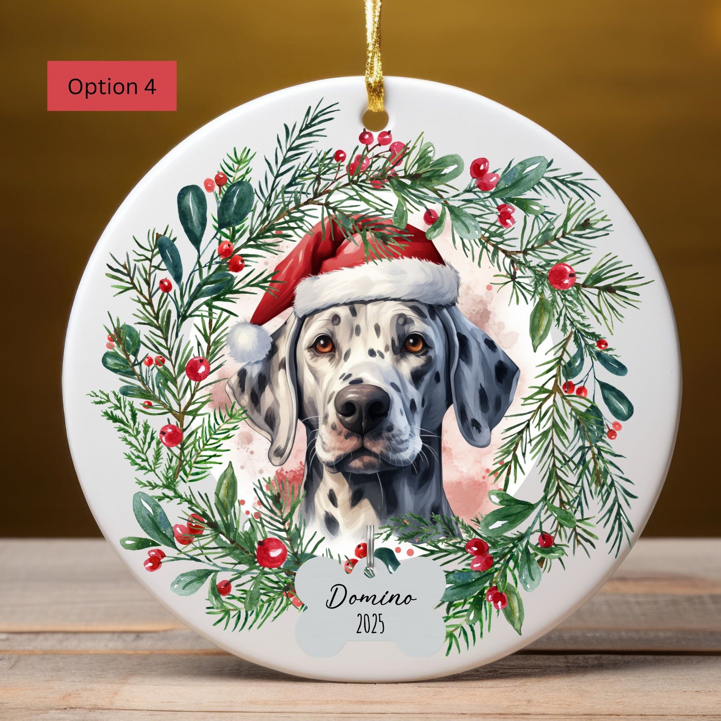 Personalized Dalmatian Christmas Ornament