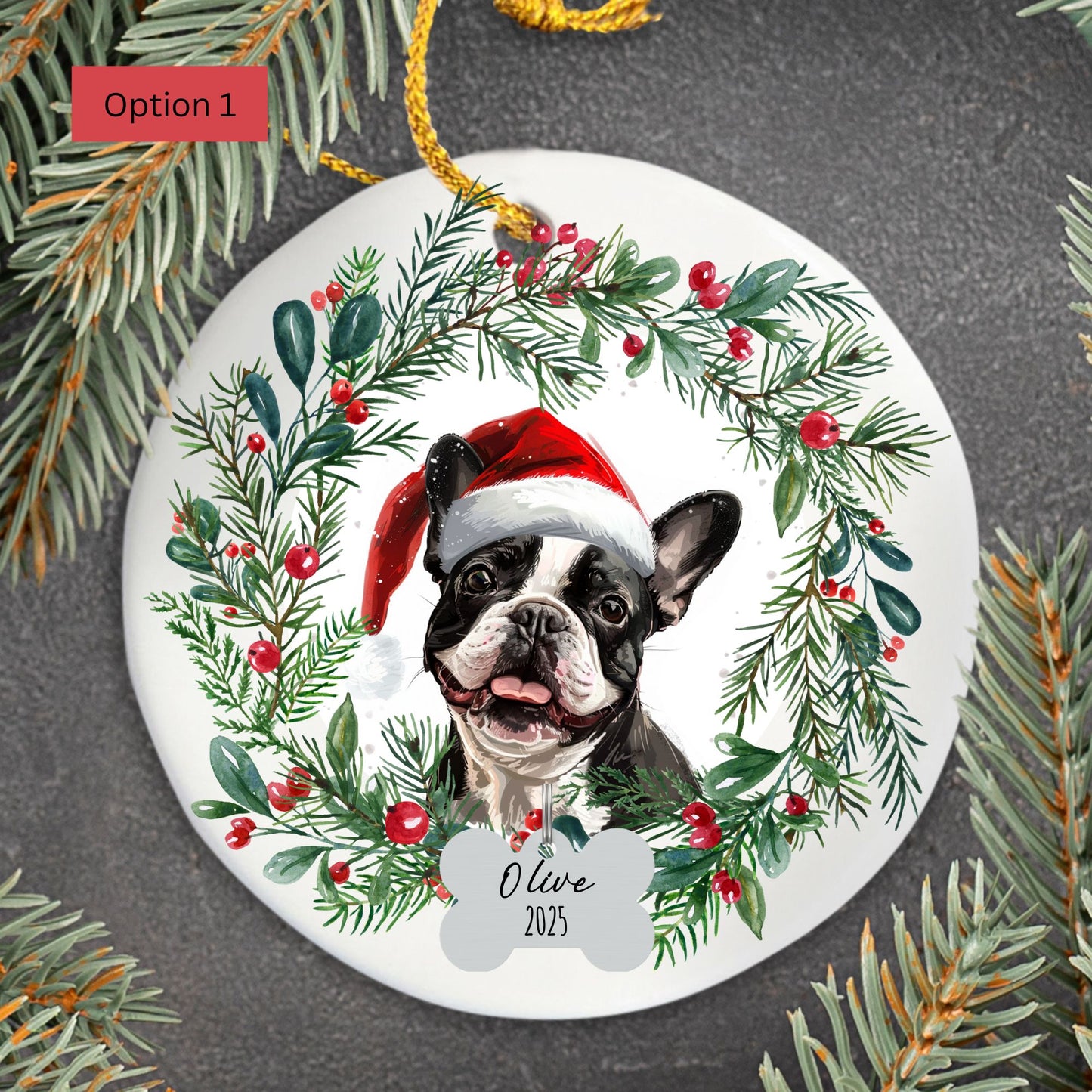 Personalized French Bulldog Ornament