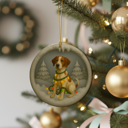 Personalized English Pointer Christmas 3D Clay-Style Dog Keepsake