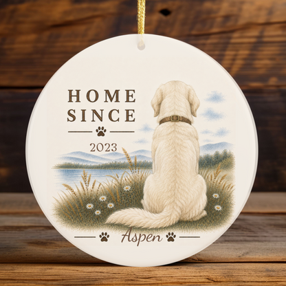 Personalized English Cream Golden Retriever Ornament, Double Sided Gotcha Day Gift, Custom Dog Keepsake