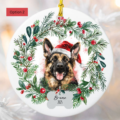 Personalized German Shepherd Christmas Ornament