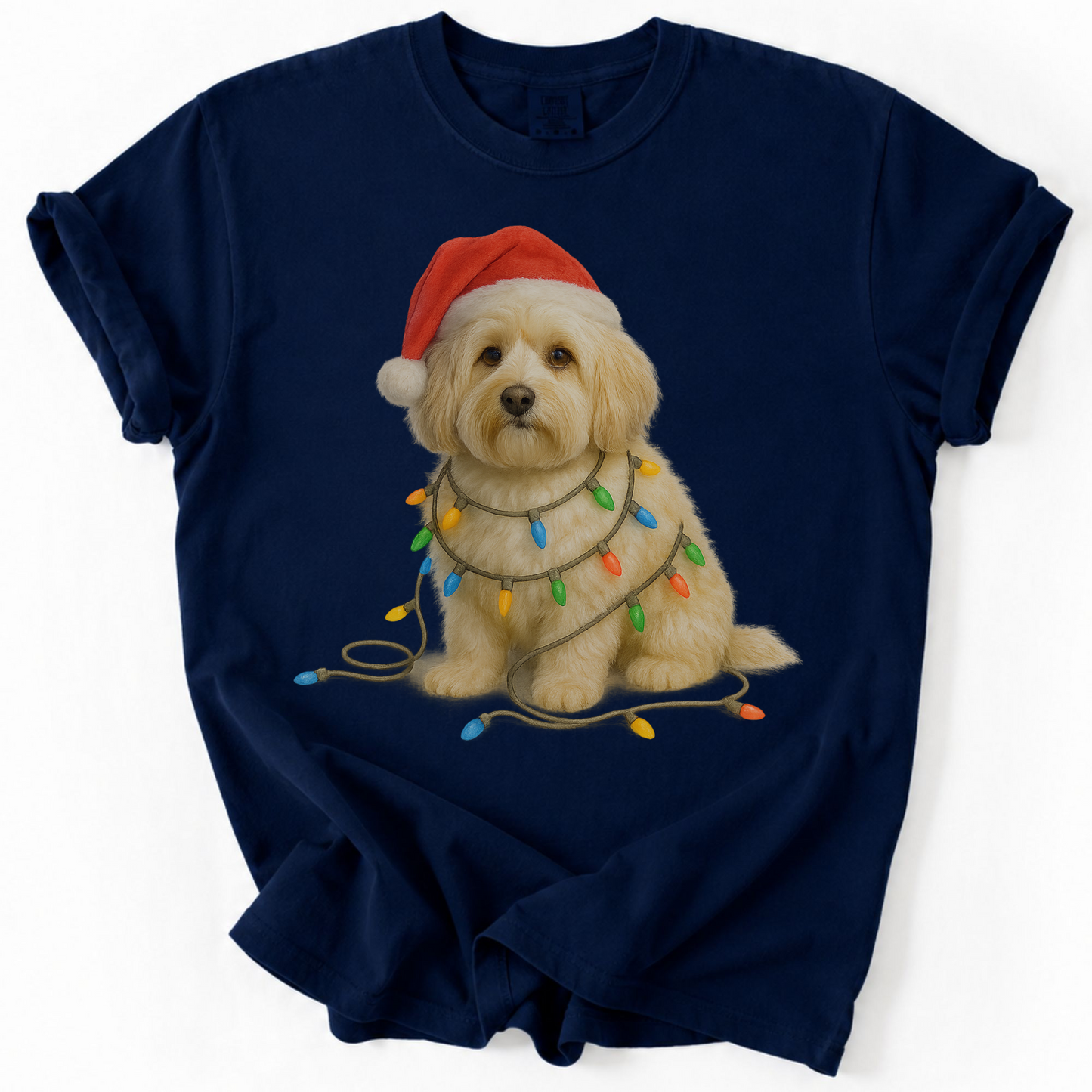 Havanese Christmas Lights Shirt, Festive Holiday Tee for Fluffy Dog Fans