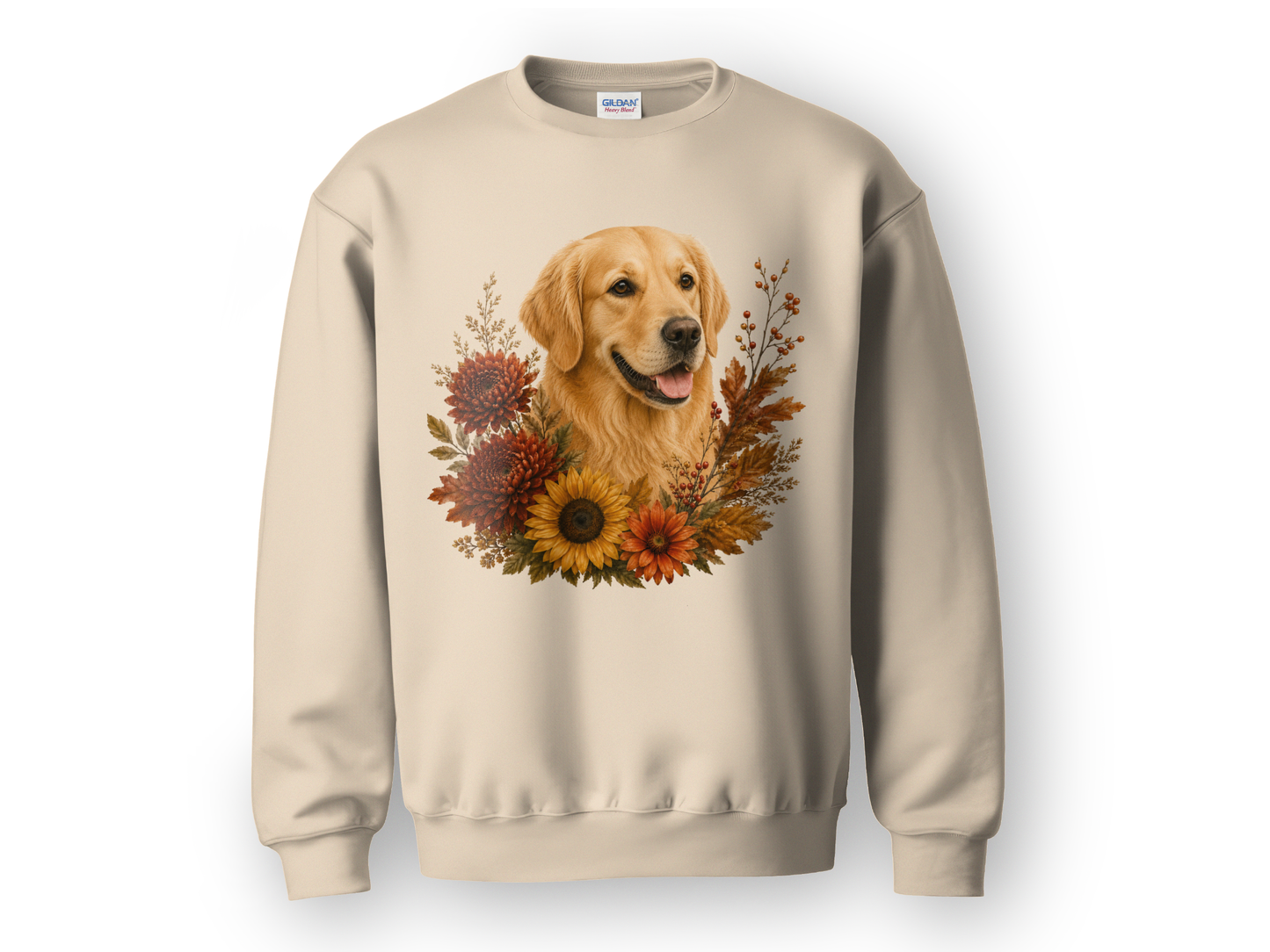 Golden Retriever Autumn Floral Sweatshirt