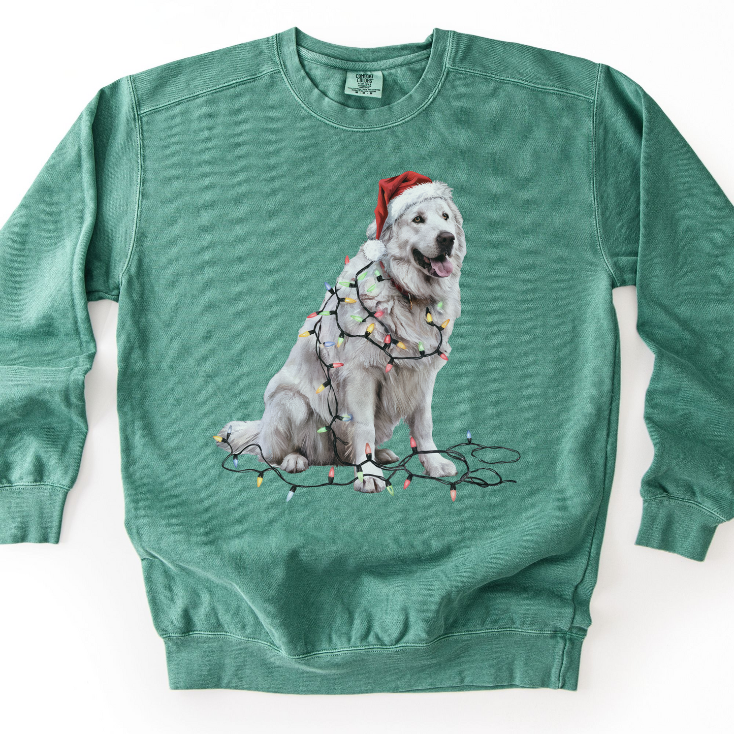 Great Pyrenees Christmas Lights Dog Sweatshirt