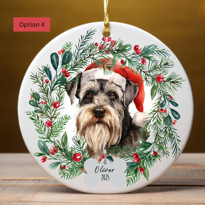 Personalized Schnauzer Christmas Ornament