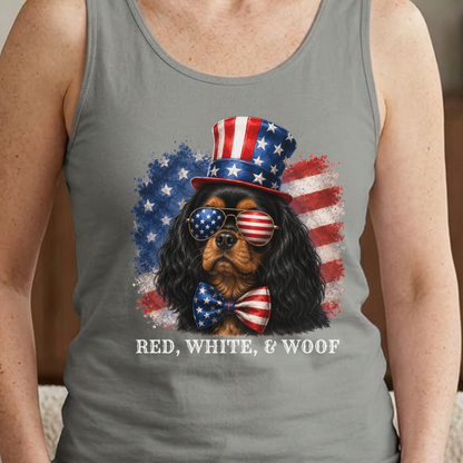 Patriotic Black and Tan Cavalier Tank Top