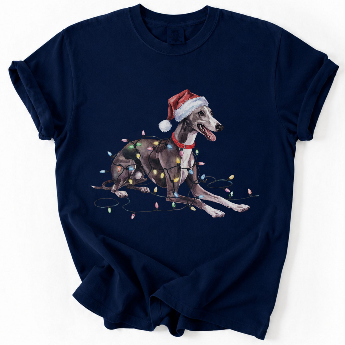 Greyhound Christmas Lights Shirt