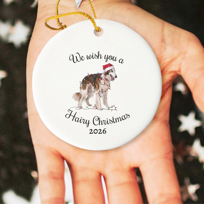 Christmas Borzoi Ornament, Christmas Lights Dog Keepsake, Christmas Dog, Borzoi Mom, Gift For Dog Lover, Borzoi