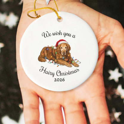 Personalized Dog Photo Christmas Ornament Custom Pet Holiday Keepsake Gift