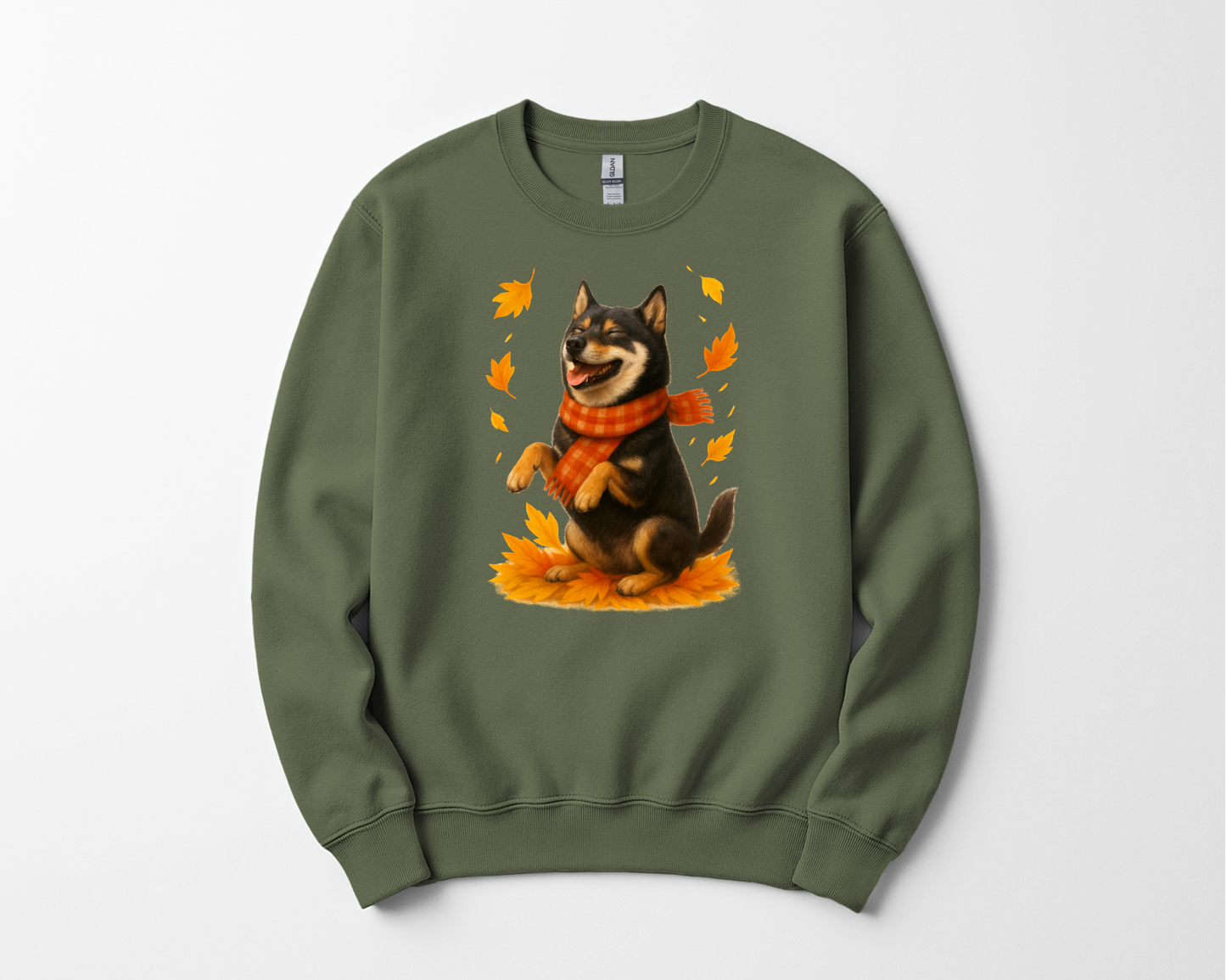 Shiba Inu Autumn Shirt, Cozy Dog Sweatshirt, Fall Shiba Lover Gift, Cute Pet Apparel, Autumn Leaves T-shirt, Dog Lover Clothing