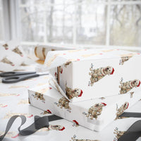 Load image into Gallery viewer, English Cream Golden Retriever Christmas Wrapping Paper, Dog Lover Gift Wrap, Holiday Pet Wrapping Paper, Cute Golden Retriever Gift Wrap
