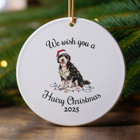 Load image into Gallery viewer, Christmas Labradoodle Ornament, Christmas Lights Dog Keepsake
