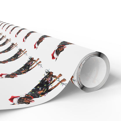 German Pinscher Christmas Lights Wrapping Paper