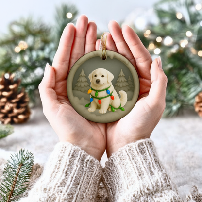 Personalized Great Pyrenees Christmas 3D Clay-Style Dog Keepsake