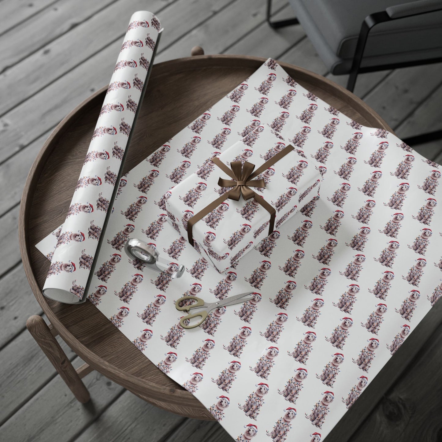 Kuvasz Christmas Lights Wrapping Paper
