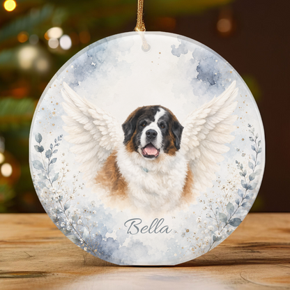 Personalized Pet Memorial Ornament, Custom Rainbow Bridge Photo Keepsake Gift