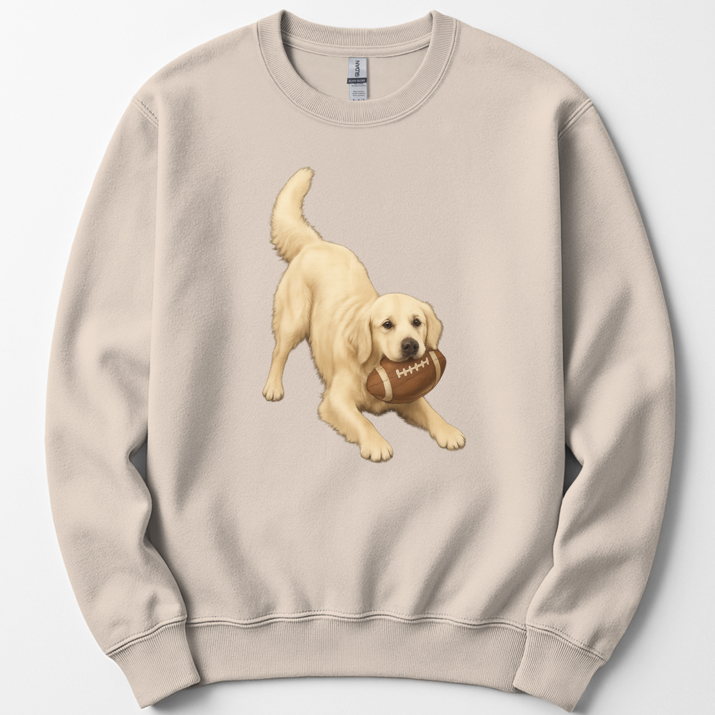 English Cream Golden Retriever Football Sweatshirt Dog Lover Game Day Gift Crewneck