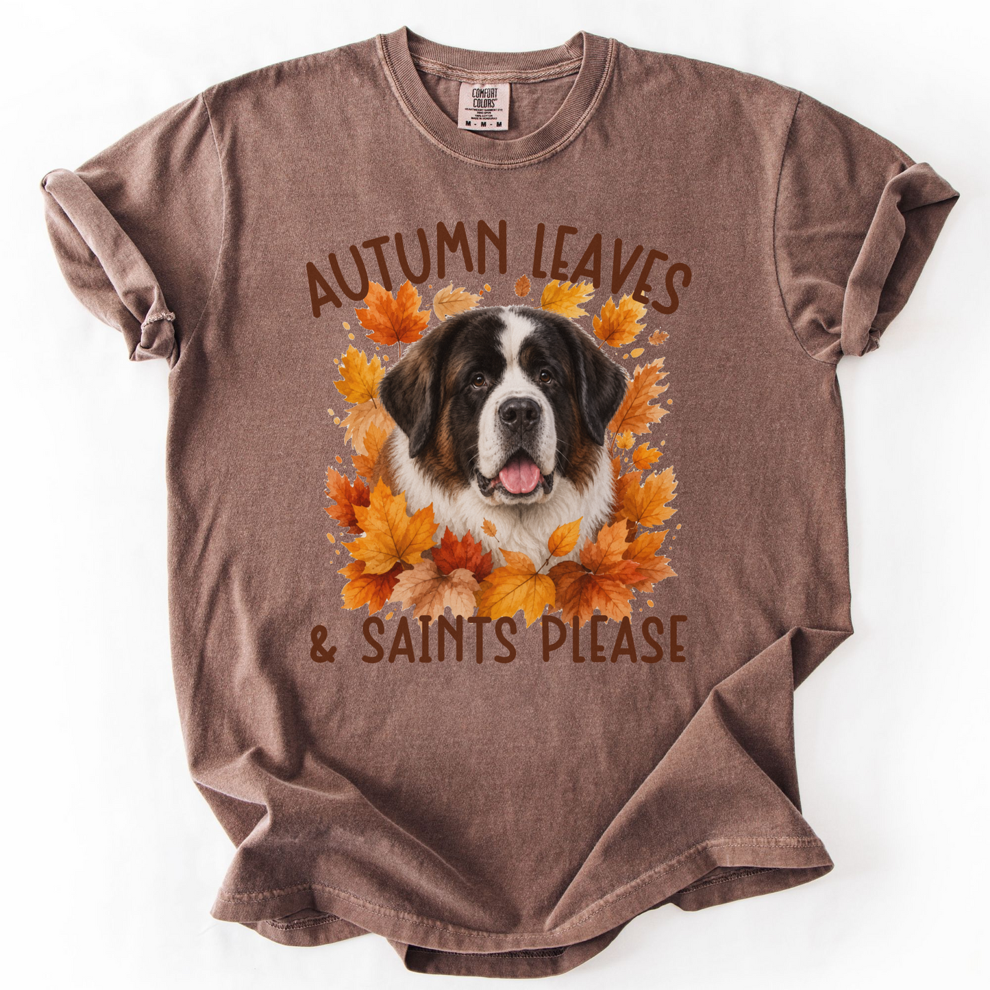 Personalized Fall Dog Shirt Custom Pet Photo Autumn Comfort Colors Tee