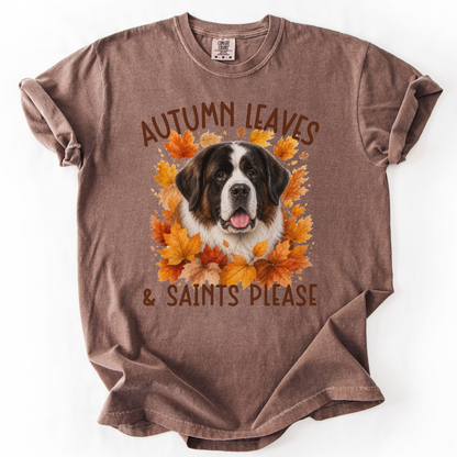 Personalized Fall Dog Shirt Custom Pet Photo Autumn Comfort Colors Tee