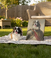 Load image into Gallery viewer, Personalized Dog Knight Portrait, Custom Pet Armor Canvas

