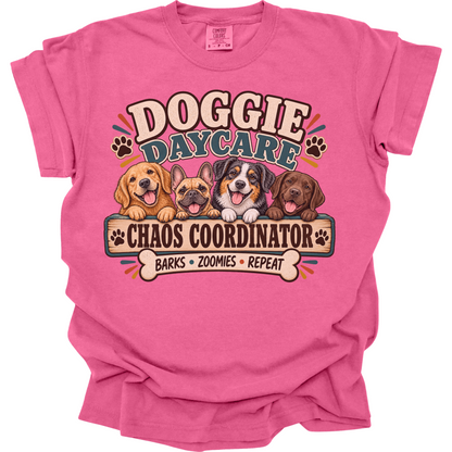Dog Daycare Worker Shirt, Doggy Daycare Gift, Chaos Coordinator Dog Lover Tee