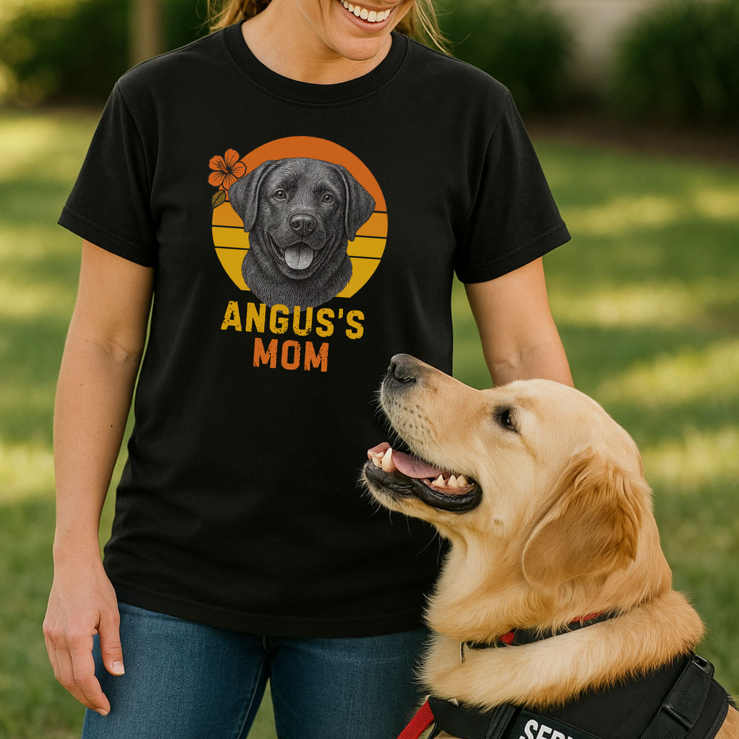 Personalized Dog Mom Shirt – Custom Pet Photo & Name Tee with Live Preview