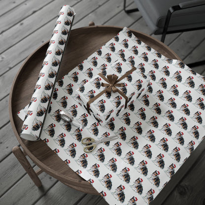 Shetland Sheepdog Christmas Lights Wrapping Paper