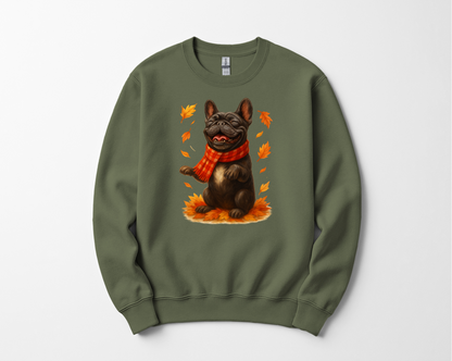 French Bulldog Autumn Sweatshirt, Cozy Fall Dog Shirt, Pet Lover Gift, Seasonal Canine Apparel