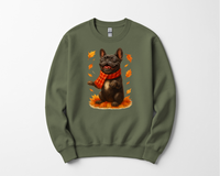 Load image into Gallery viewer, French Bulldog Autumn Sweatshirt, Cozy Fall Dog Shirt, Pet Lover Gift, Seasonal Canine Apparel
