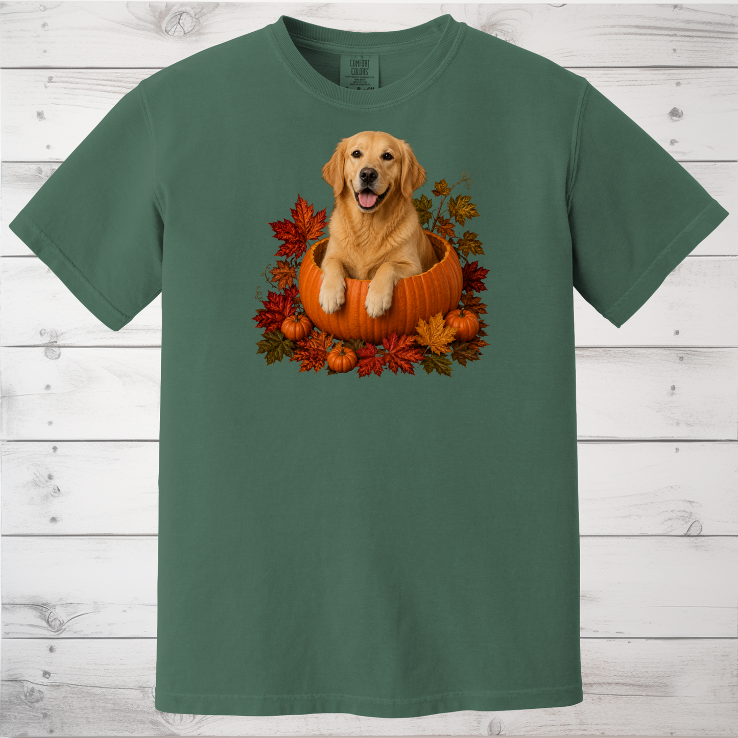 Golden Retriever Pumpkin Shirt