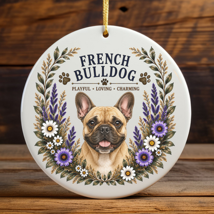 French Bulldog Ornament, Frenchie Lover Gift, French Bulldog Mom Gift, Dog Breed Keepsake