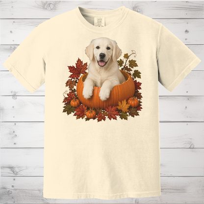 English Cream Golden Retriever Pumpkin Shirt
