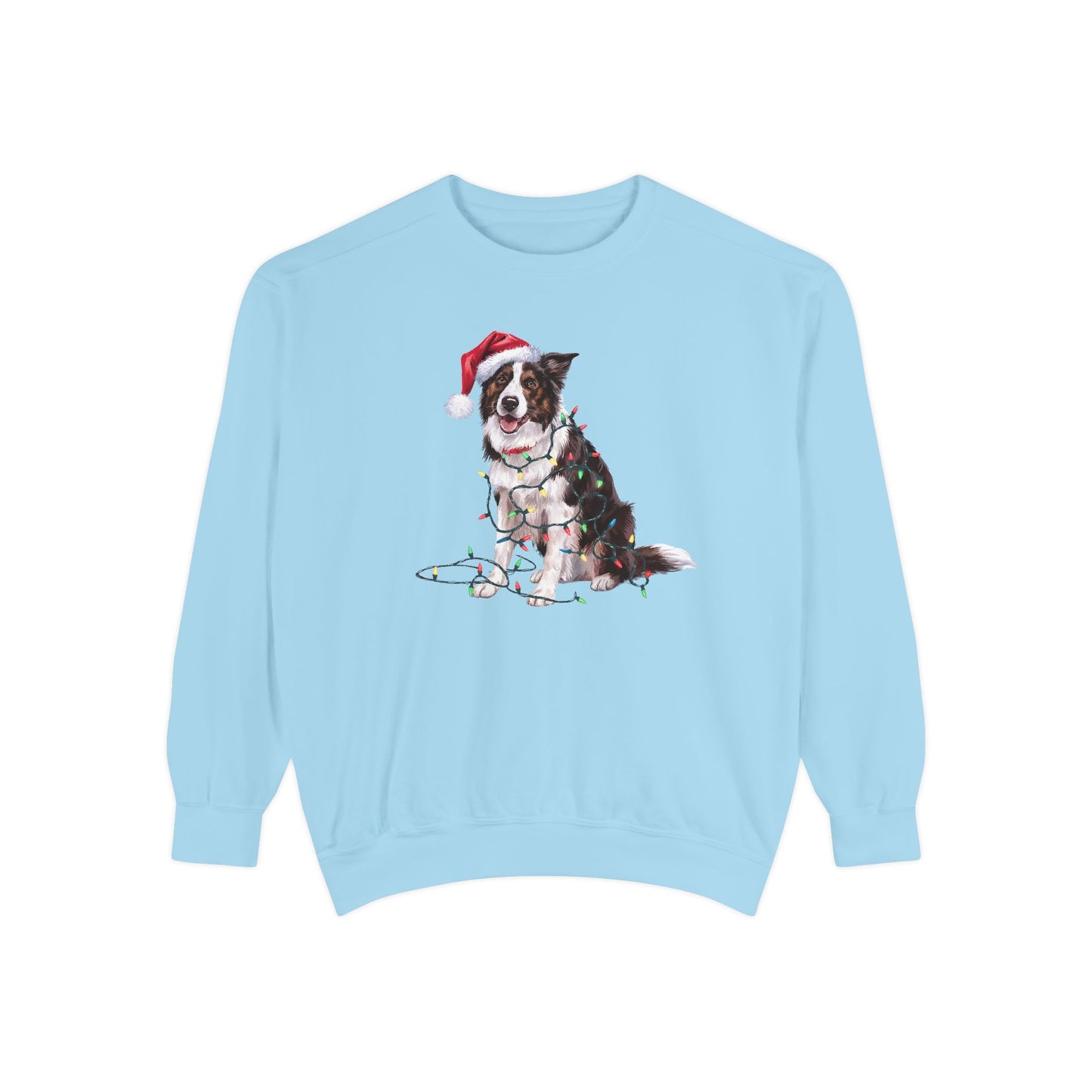 Christmas Border Collie Sweatshirt, Christmas Lights Dog Sweatshirt, Christmas Dog, Border Collie Mom, Gift for Dog Lover, Border Collie