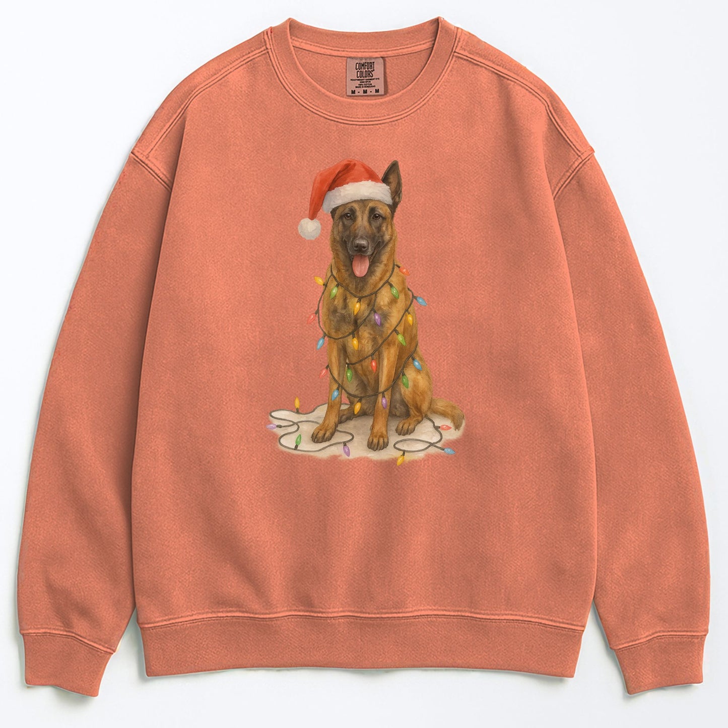 Christmas Belgian Malinois Sweatshirt, Holiday Dog Lover Gift, Festive Pet Apparel, Cozy Winter Sweater for Dog Lovers, Cute Dog Design