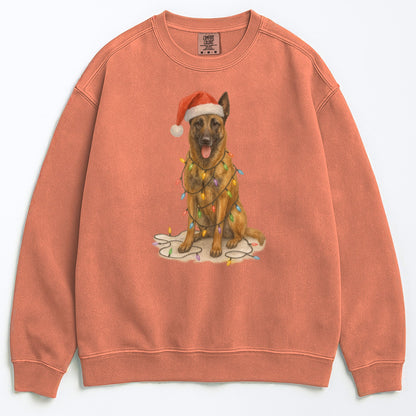 Christmas Belgian Malinois Sweatshirt, Holiday Dog Lover Gift, Festive Pet Apparel, Cozy Winter Sweater for Dog Lovers, Cute Dog Design