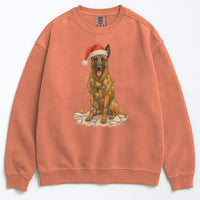 Load image into Gallery viewer, Christmas Belgian Malinois Sweatshirt, Holiday Dog Lover Gift, Festive Pet Apparel, Cozy Winter Sweater for Dog Lovers, Cute Dog Design
