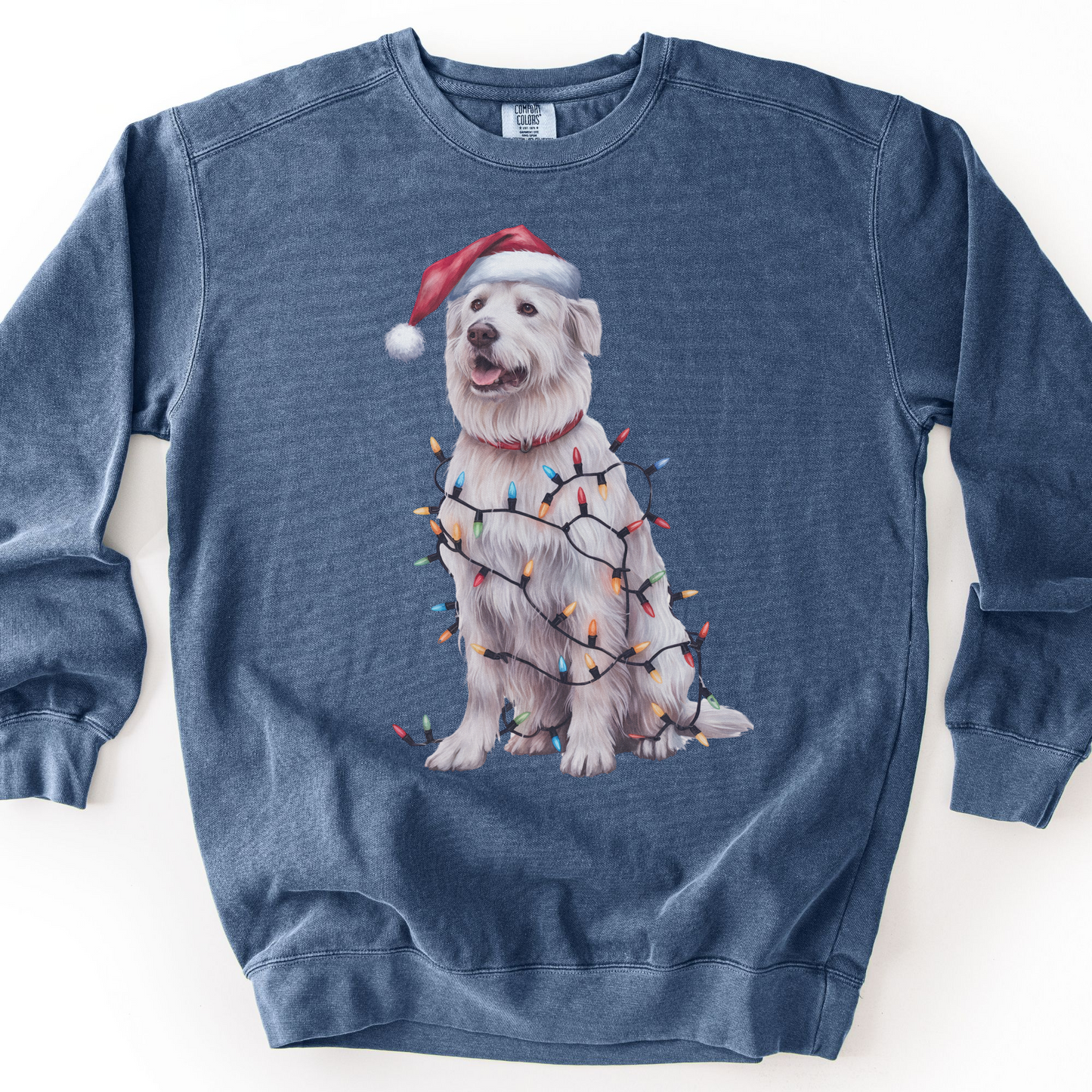 Kuvasz Christmas Lights Dog Sweatshirt