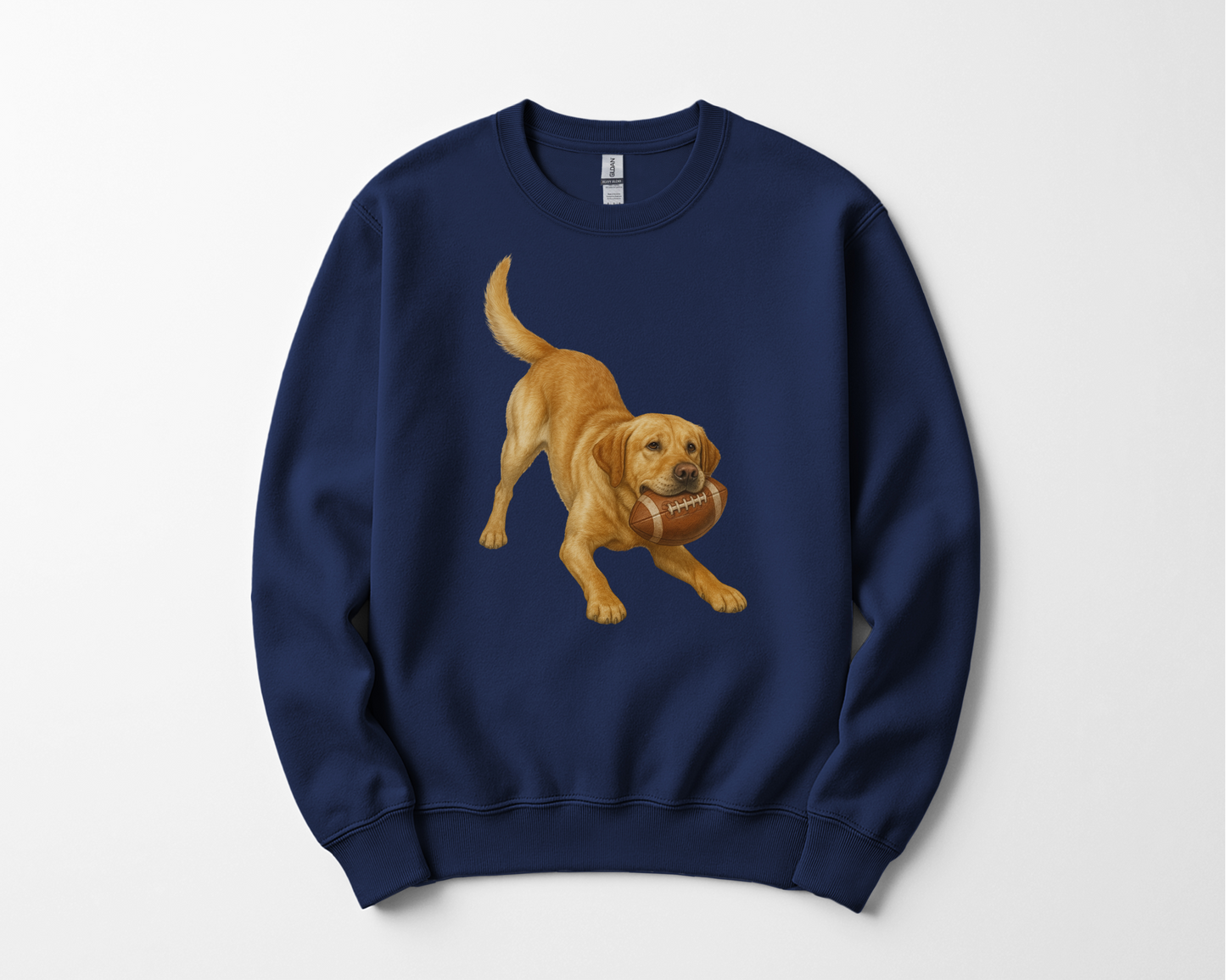 Yellow Lab Football Sweatshirt